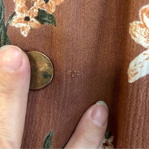 American Eagle High Waisted Floral Print Pants Size S/P/CH - Picture 3 of 9